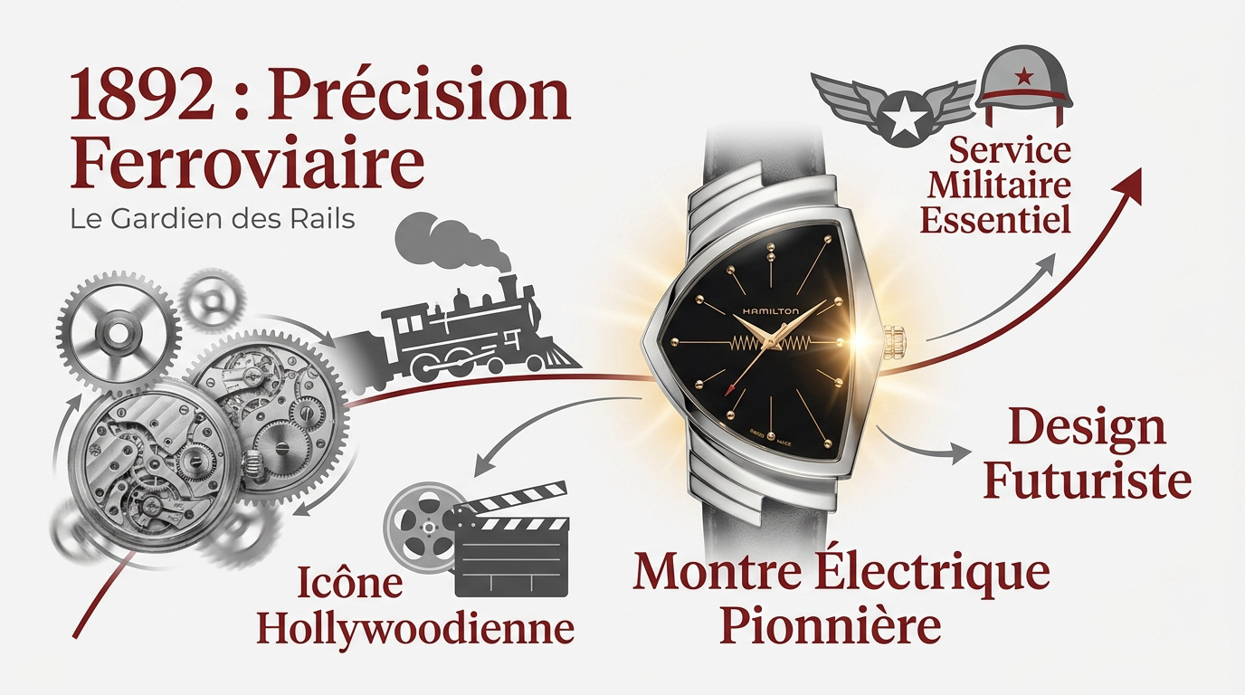 Montre Hamilton vintage illustrant l'héritage historique et la précision suisse