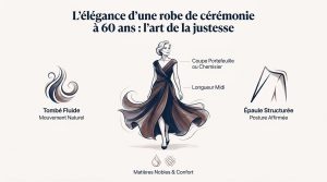 Choisir sa robe de cérémonie 60 ans : l'élégance du style