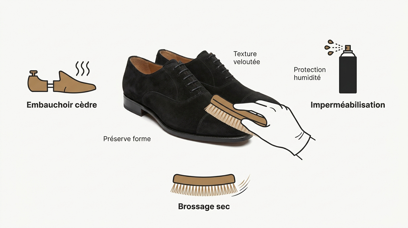Entretien délicat du cuir velours