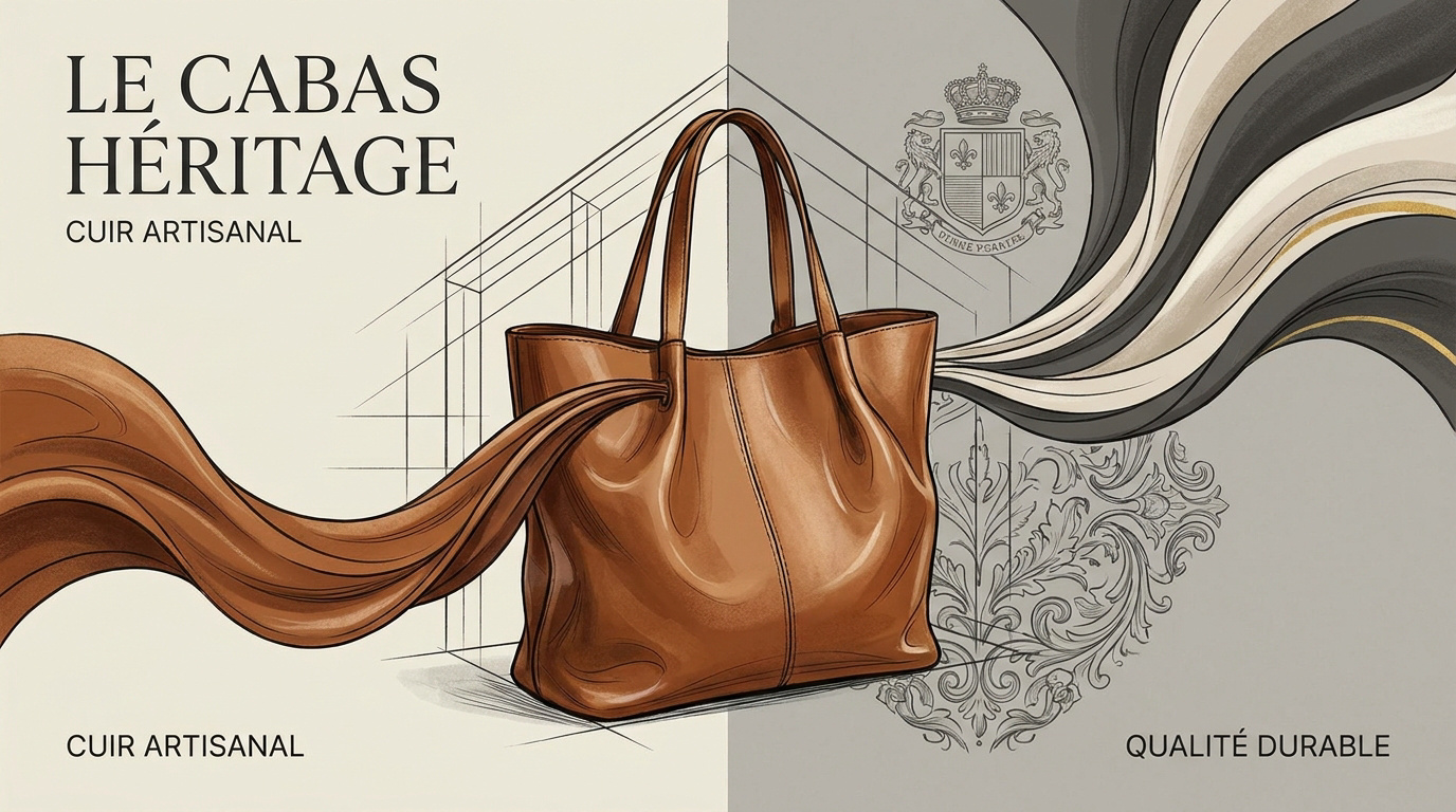 Sac cabas en cuir artisanal de haute qualité avec finitions soignées
