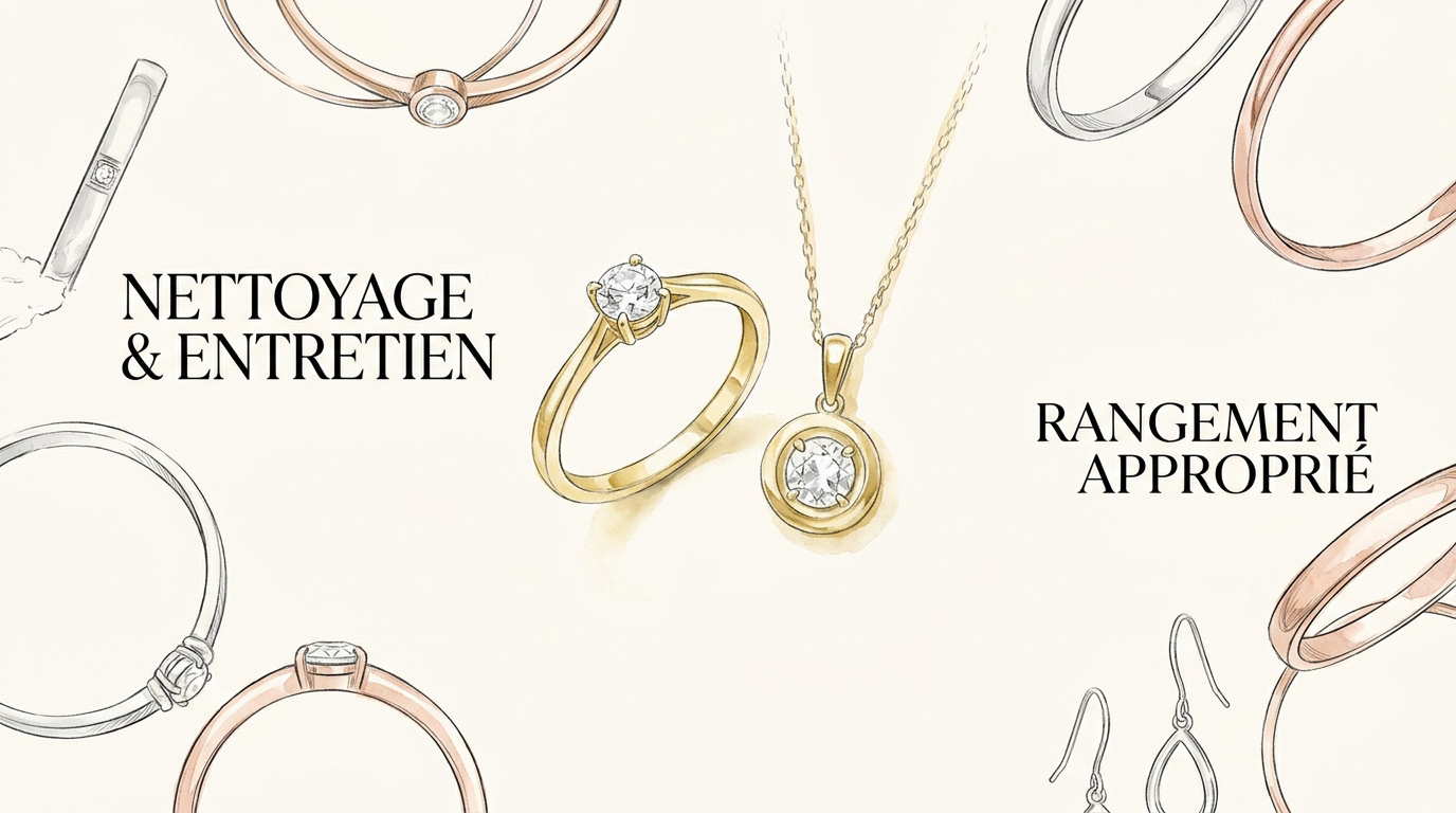 Nettoyage délicat d'une bague en or avec un chiffon doux et de l'eau savonneuse