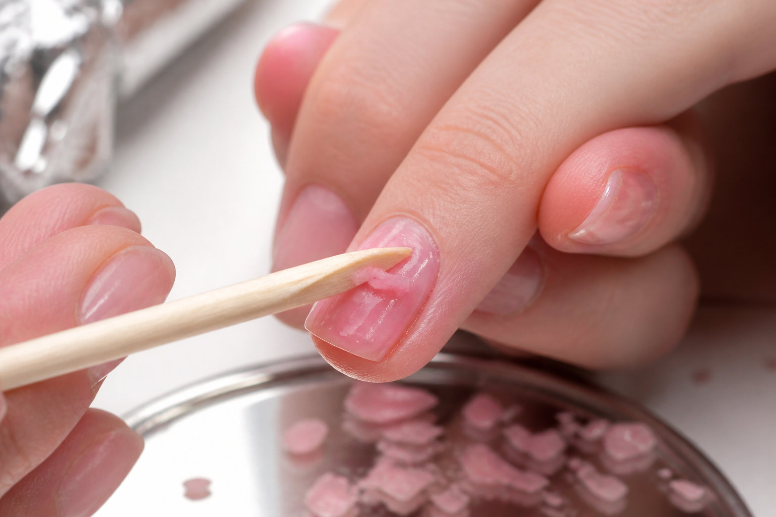 Geste technique : libérer l'ongle sans altérer la plaque