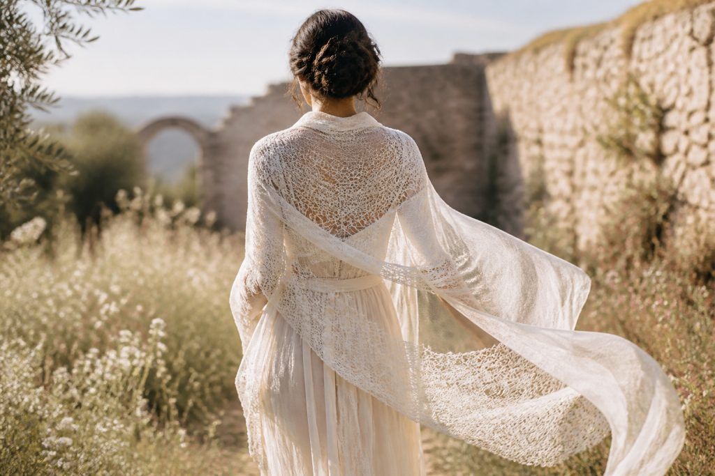 L'étole mariage bohème : l'accessoire aérien et chic