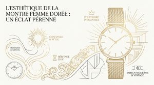 L'élégance de la montre femme dorée : le temps suspendu