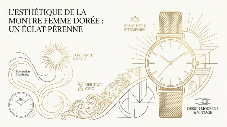L'élégance de la montre femme dorée : le temps suspendu