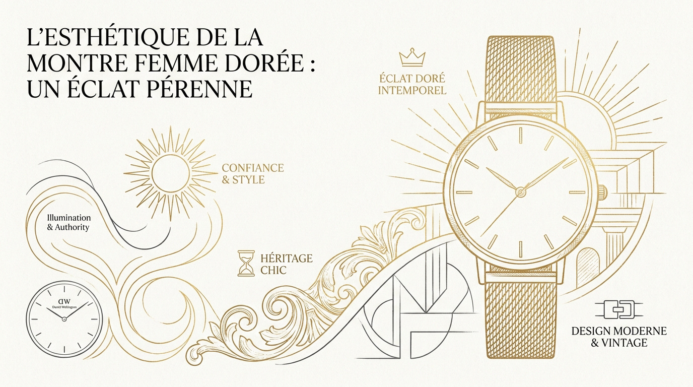 L&rsquo;élégance de la montre femme dorée : le temps suspendu