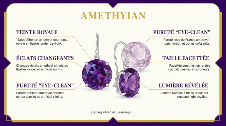 L'élégance de la boucle oreille améthyste : le guide style