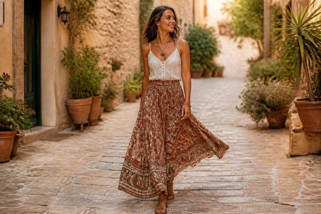 La jupe longue bohème : votre alliée style et confort
