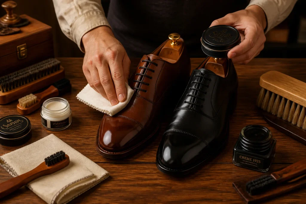 Entretien de chaussures elegantes