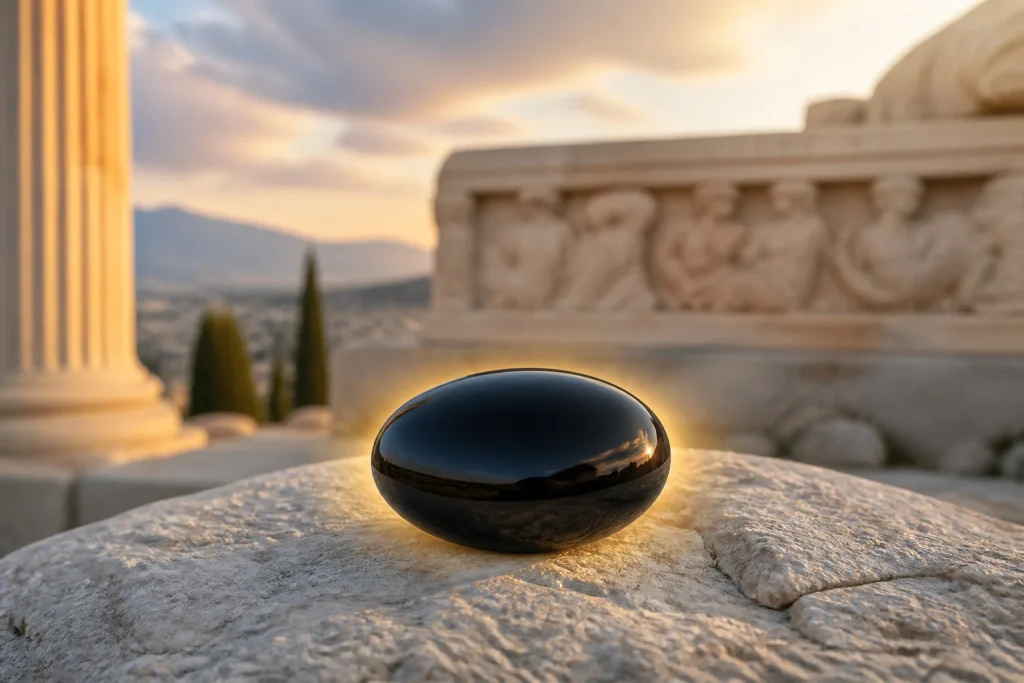 Onyx noir elegance et protection antique