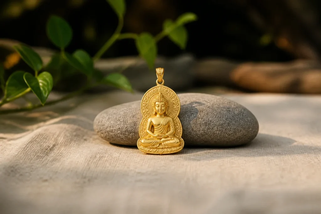 Pendentif bouddha en or