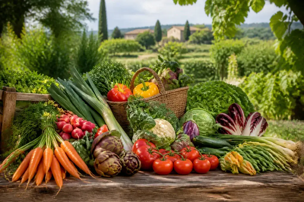 Legumes frais de saison abondance naturelle