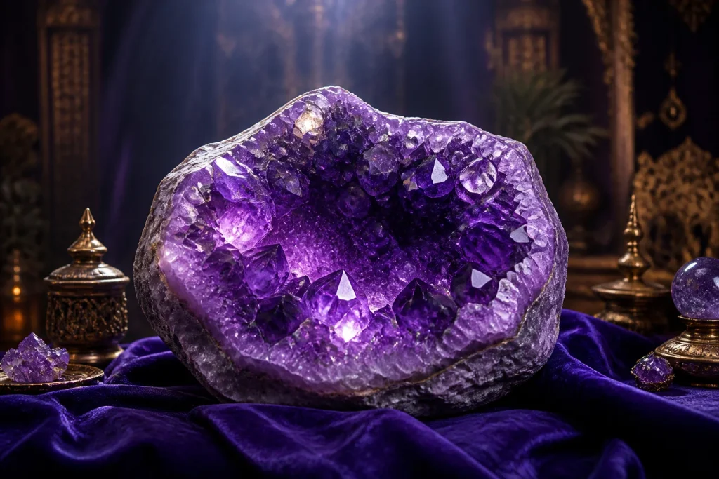 Geode damethyste royale