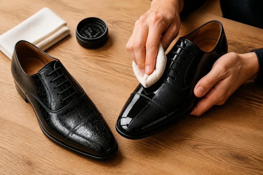 Renovation de chaussures vernies