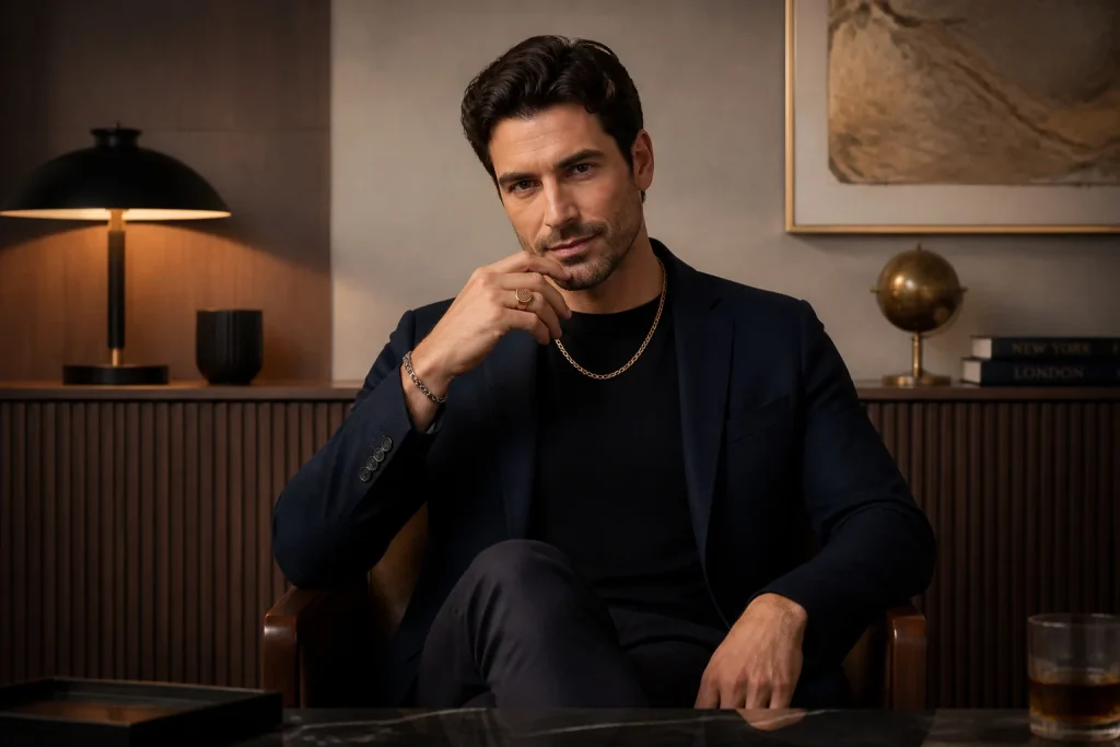 Eclat masculin joaillerie en or raffinee